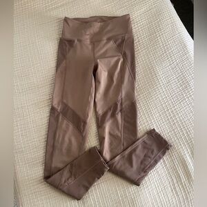 FREE PEOPLE MOVEMENT CLAY HIGH RISE MESH LEGGING SIZE SMALL full length